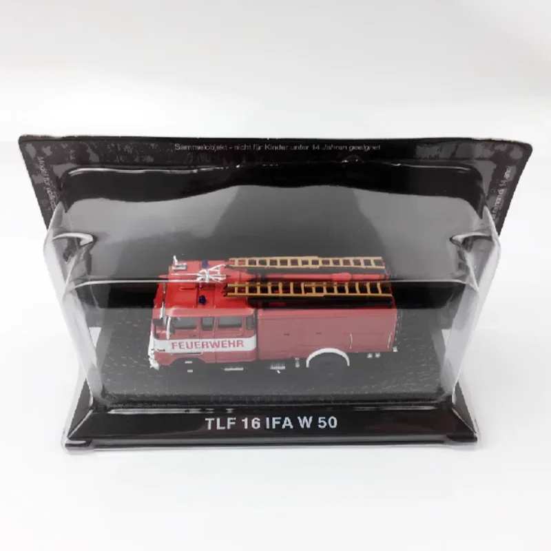 Diecast escala 1:72 TLF 16 IFA W 50 motor de bomberos vehículo de aleación modelo acabado colección de simulación decoración regalo de vacaciones