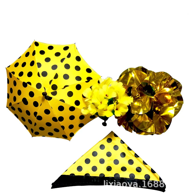 Polka Dot Silk & Umbrella Sets Magic Tricks Magician Stage Illusion Gimmick Mentalism Scarve Appear Umbrella Flower Ball Magia