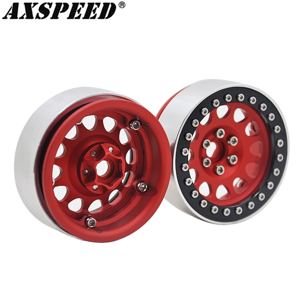 

AXSPEED 4Pcs 2.2" Beadlock Wheel Rim Hub for Axial SCX10 D90 Wraith TRX4 1/10 RC Crawler Car Wheels Tires Upgrade Parts