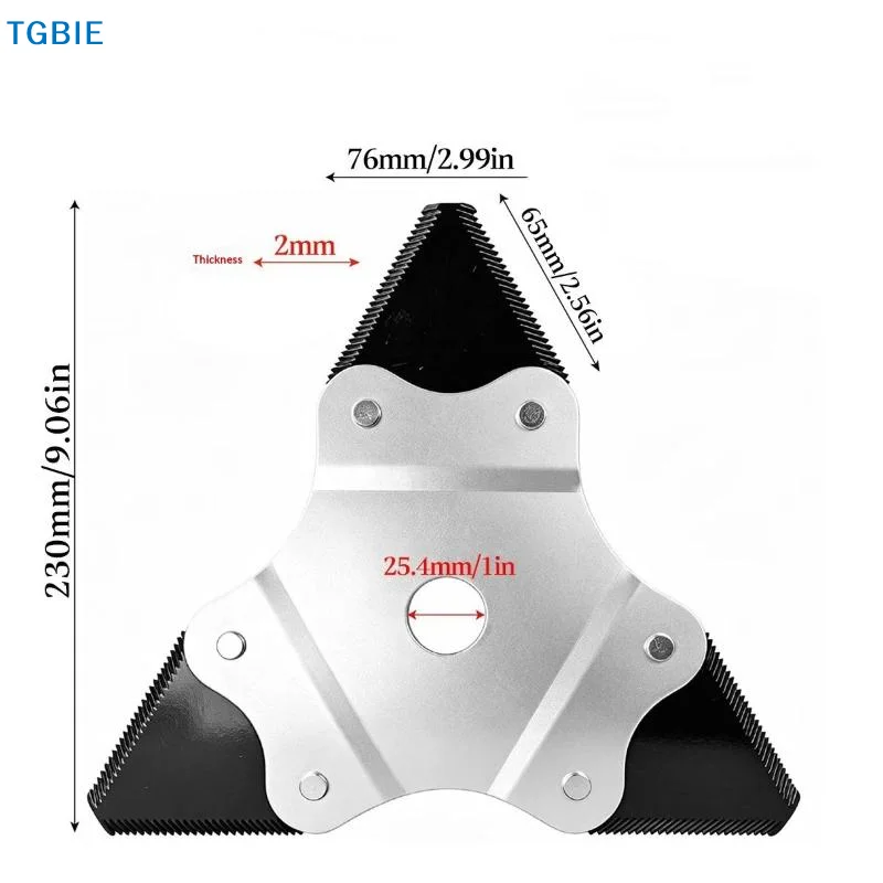 [TL]Three Tooth Triangular Lawnmower Blades 2mm/3mm Thick Sharp Sturdy Durable Replaceable Blades Saving Time And Effort