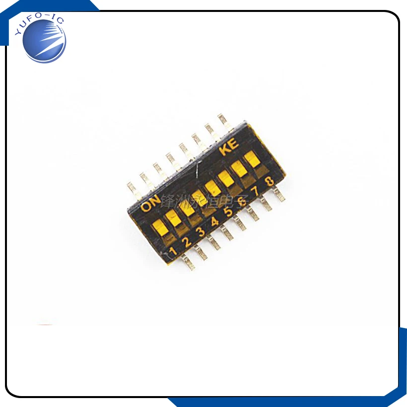 5PCS 2P 4P 6P 8P 10P bits 1.27mm SMD DIP switch/ digital toggle switch DSHP08TSGER 02/04/06/08/10 black SURFACE MOUNT