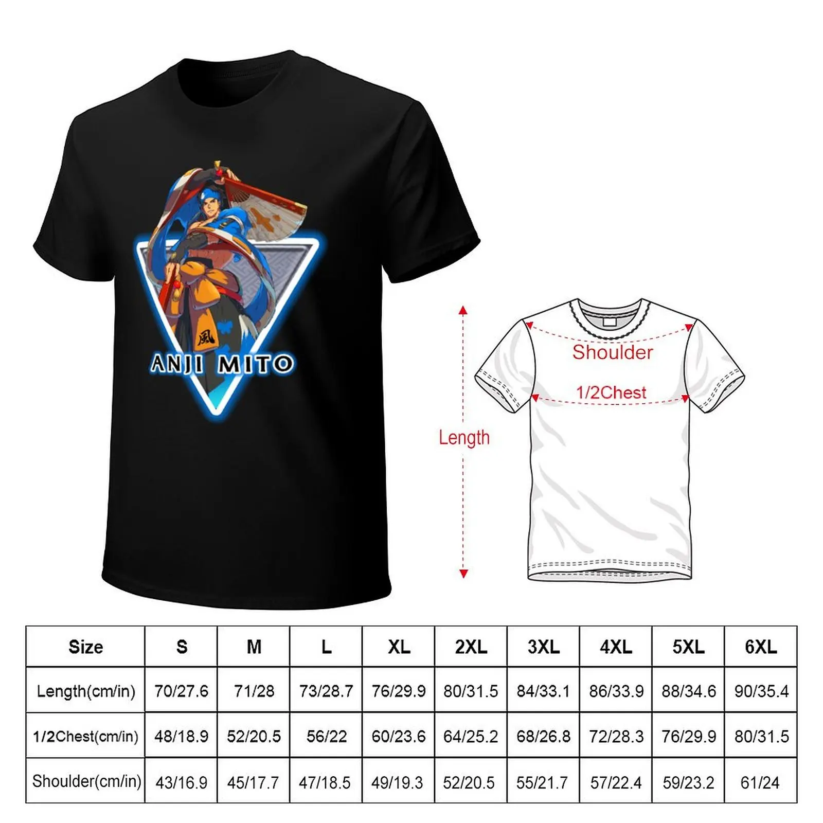Guilty Gear - ANJI MITO T-Shirt Summer Fashion Casual Tee Shirt