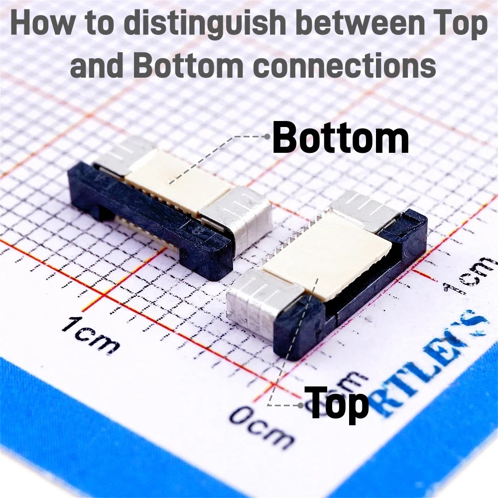 FFC FPC Connector 0.50 MM 4 5 6 8 9 10 12 14 15 16 18 20 22 24 26 28 30 32 34 36 40 42 45 50 54 60 64Pin Top Bottom contact  SMD