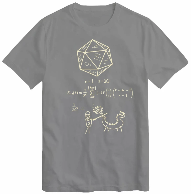 The Science of 20-Sided Dice (DnD) D20 T-Shirt, Emoji Gift, Fun Retro Style, Unisex, Gamer, Cult Movie, Music, T-Shirt, Top