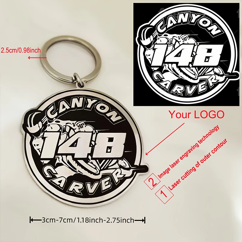 Customized Stainless Steel Logo Men's Keychain Suitable Club Team Apartment Logo Baseball Football Player Name Ball Number