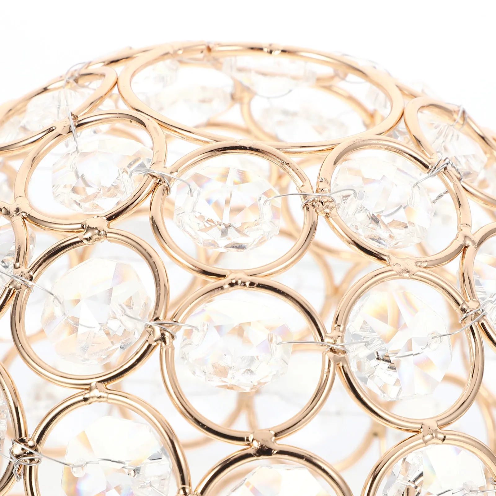 1Pcs Delicate Crystal Glass Lamp Shade Elegant Ceiling Light Shade Fine Craftsmanship Non-Dazzling Comfort Lighting for Living