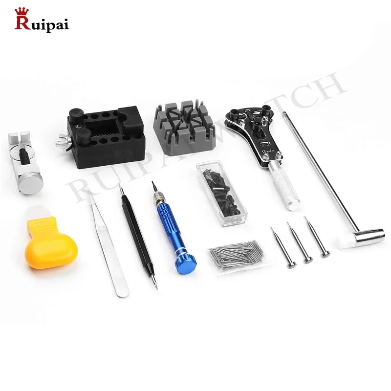 RUIPAI 144pcs Watch Repair Watch tools Back Case Opener Spring Bar Pin Hand Remover Horloge Gereedschap Reparatie Tool Kit Case image 5