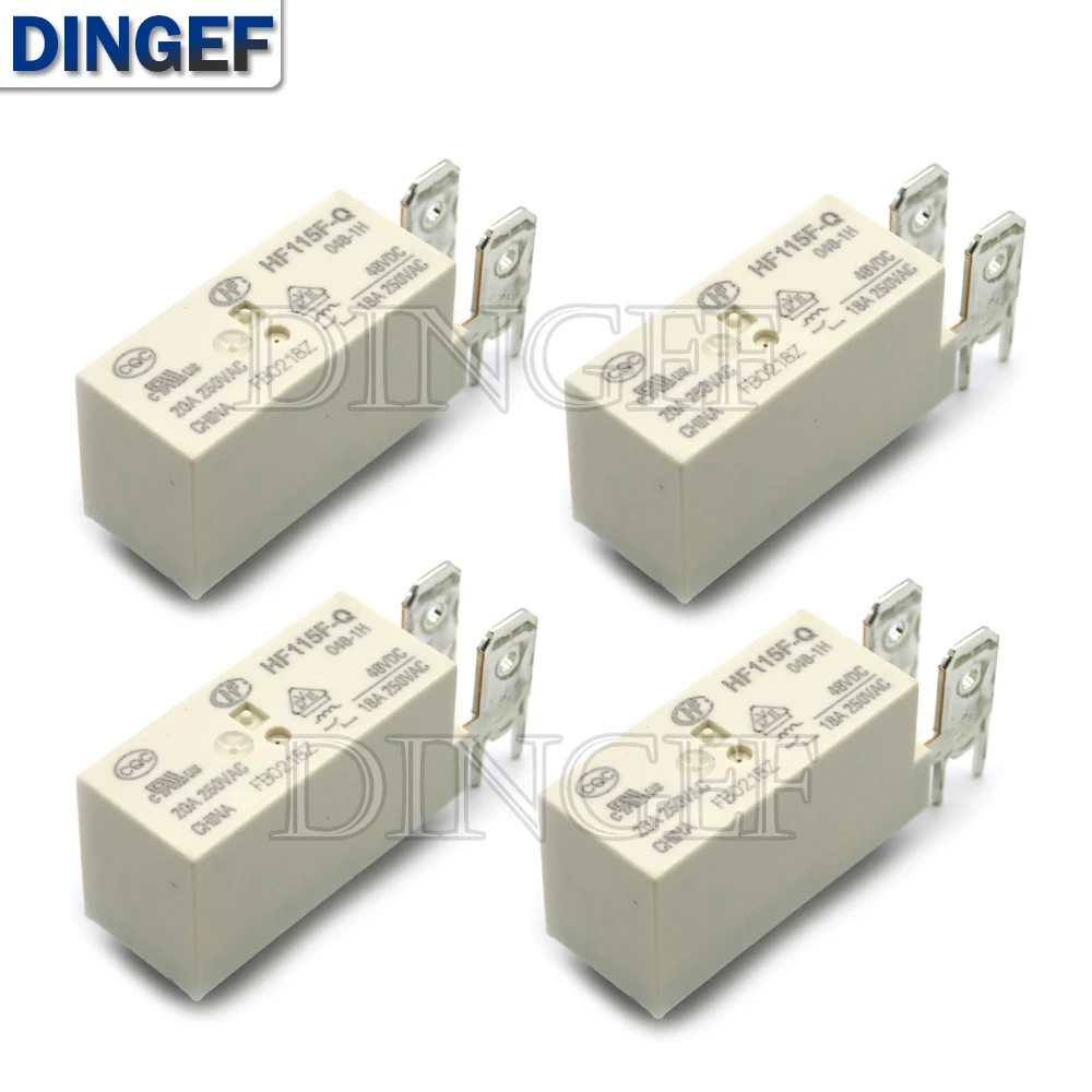 1PCS/Lot 48V Relay HF115F-Q-048-1H HF115F-Q 048-1H JQX-115F-Q 048-1H JQX-115F-Q-048-1H 05VDC 12V DC24V 18A 250VAC Vertical open