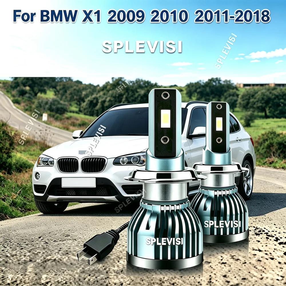 LED 12v Car Auto Headlight High Low Beam H7 100W For BMW X1 2009-2018  2009 2010 2011 2012 2013 2014 2015 2016 2017 2018