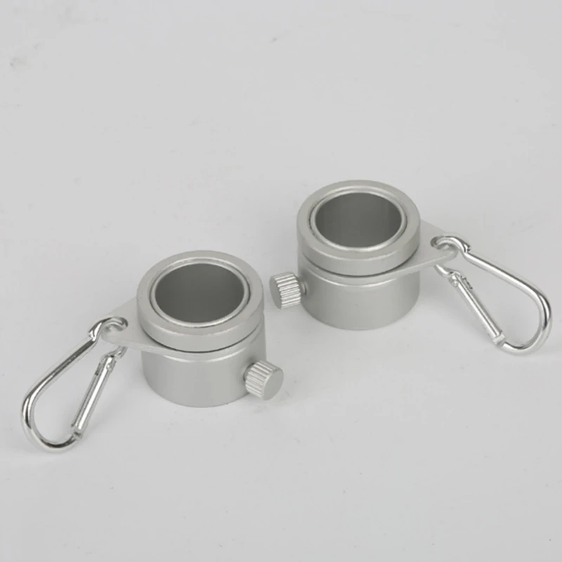 2Pcs Aluminum Alloy Flagpole Ring with Carabiner Hook Rotating Mounting Drop shipping