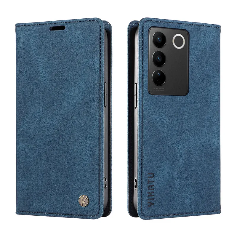 For Vivo V30 Pro 5G Luxury Case Magnetic Leather Flip Book Coque For Vivo V40 SE V29E V27 V30 V29 Lite V30SE Wallet Cover