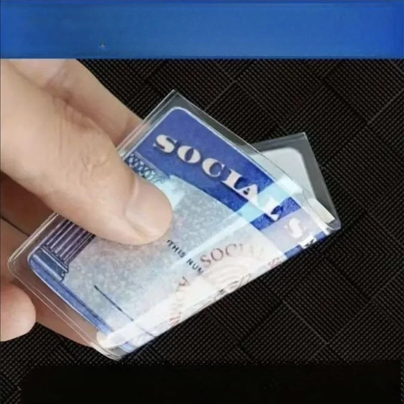 10-Piece Social Security Card Holders - Durable PVC, Scratch-Resistant, Easy to Carry for Daily Use