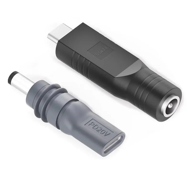 Type-C To DC5521 Male/ Female To DCMale Power Adapter for Mini PD100W Connector Charge Barrel Jack Power Adapter