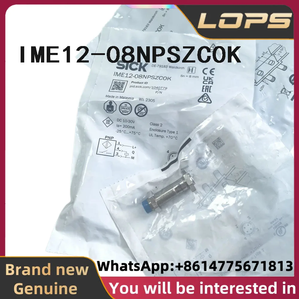 IME12-08NPSZC0K Brand new original SICK Inductive proximity sensor, Order number 1040779, welcome to consult