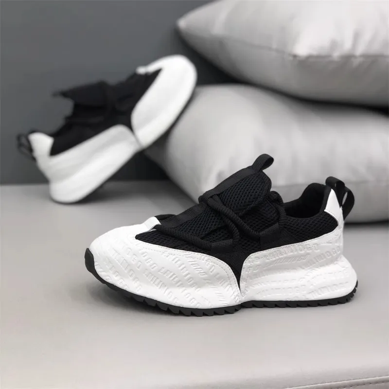 Summer Mesh Breathable Sneakers Korean Version Thick-Soled Heightening Casual Shoes Mens Trend Comfortable Sports Running Shoes