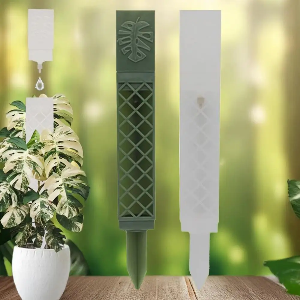 Self-watering Plant Stake Self-watering Moss Pole Kit for Indoor Climbing Plants Semi Transparent Monstera Support Stake D Shape