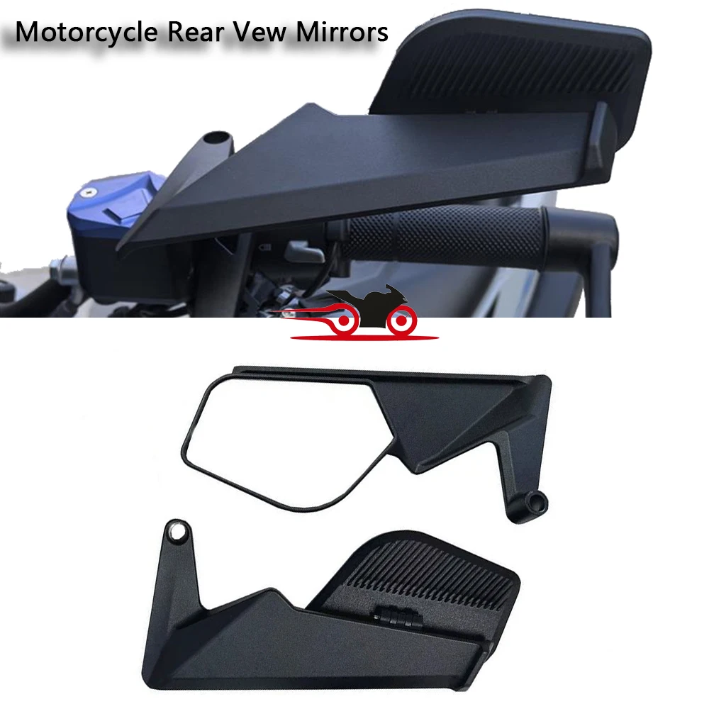 Motorcycle Second Generation Stealth Winglets Mirror To Rotate Adjustable Mirrors For YAMAHA MT 03 07 09 R1R3R7 XMAX KTM BMW