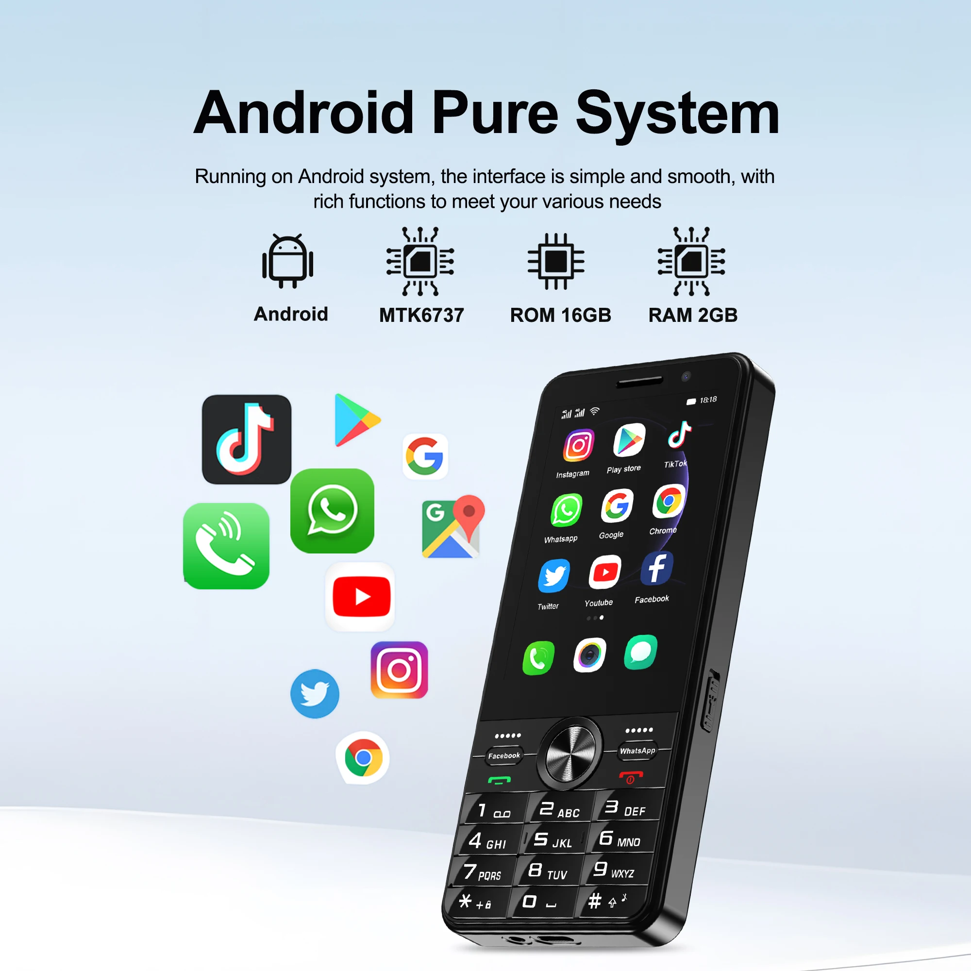 スマートフォン,4G,LTE,SERVO-F24インチ画面,Android,2GB RAM, 16GB ROM, Playストア,GPS,スマートキーボード,公式,3.5 Pro