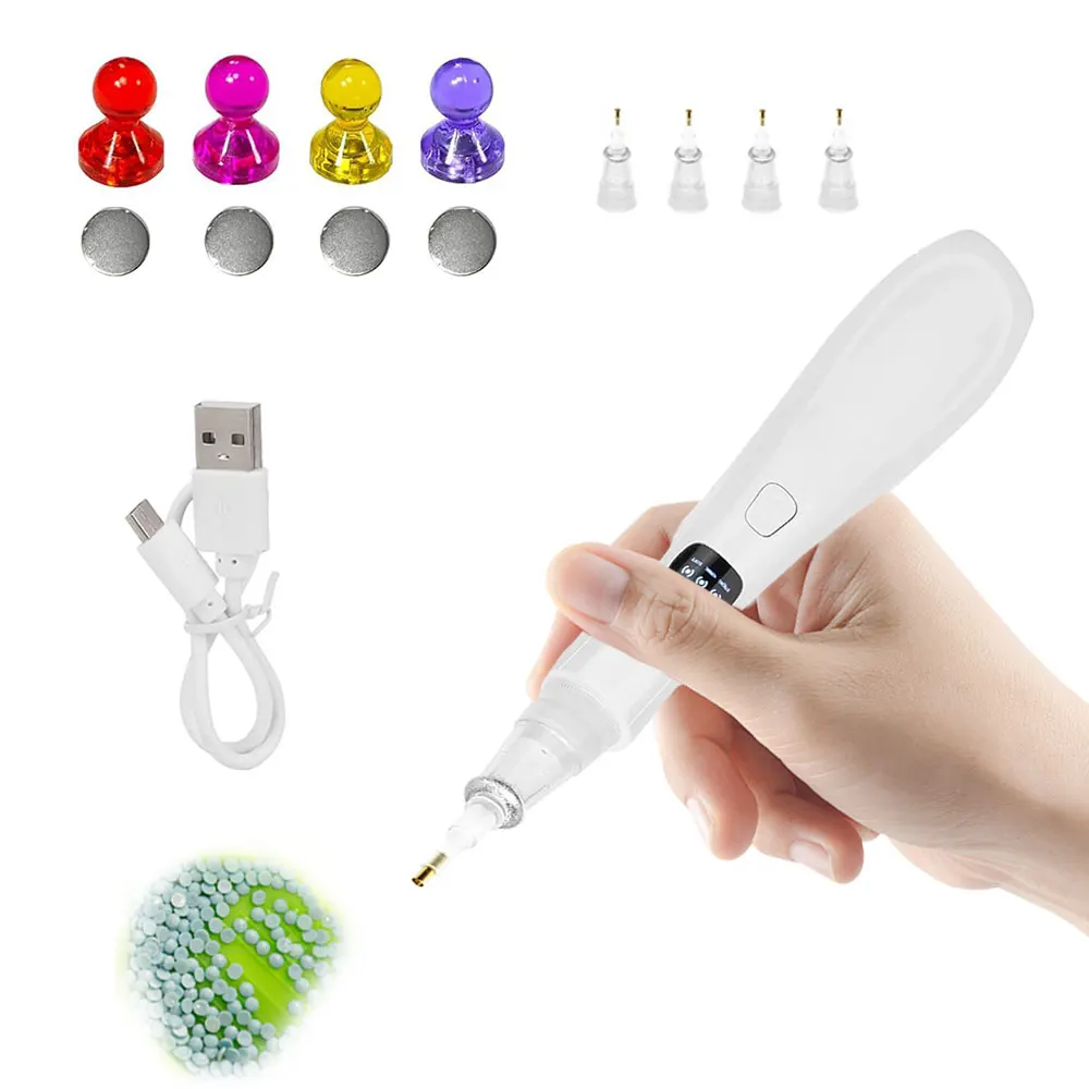 قلم رسم ماسي كهربائي، 4 أطراف بديلة، وضع شفط قابل للتعديل، قلم رسم فني ماسي لاسلكي مع مضخة مفرغة #1