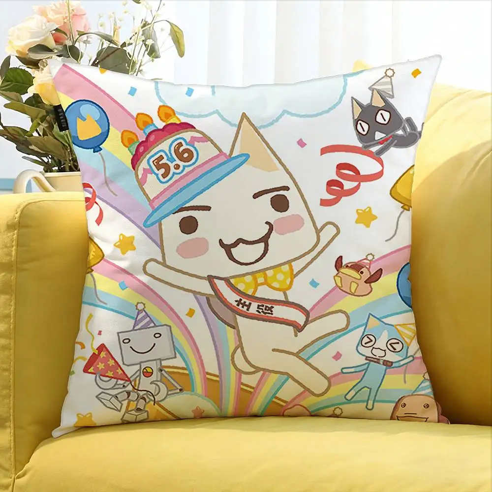 Kawaii Toro Inoue Cat   Various Sizes Square Pillow Case For Car Home Bedchamber Decor