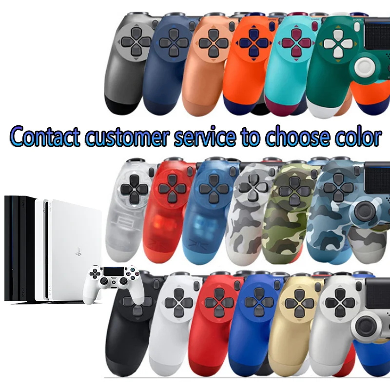 وحدة تحكم ألعاب لاسلكية لـ PS4/Slim/Pro لوحة ألعاب لاسلكية للكمبيوتر عصا تحكم مزدوجة الاهتزاز لمقبض سيارة IOS/Android Xiaomi BYD