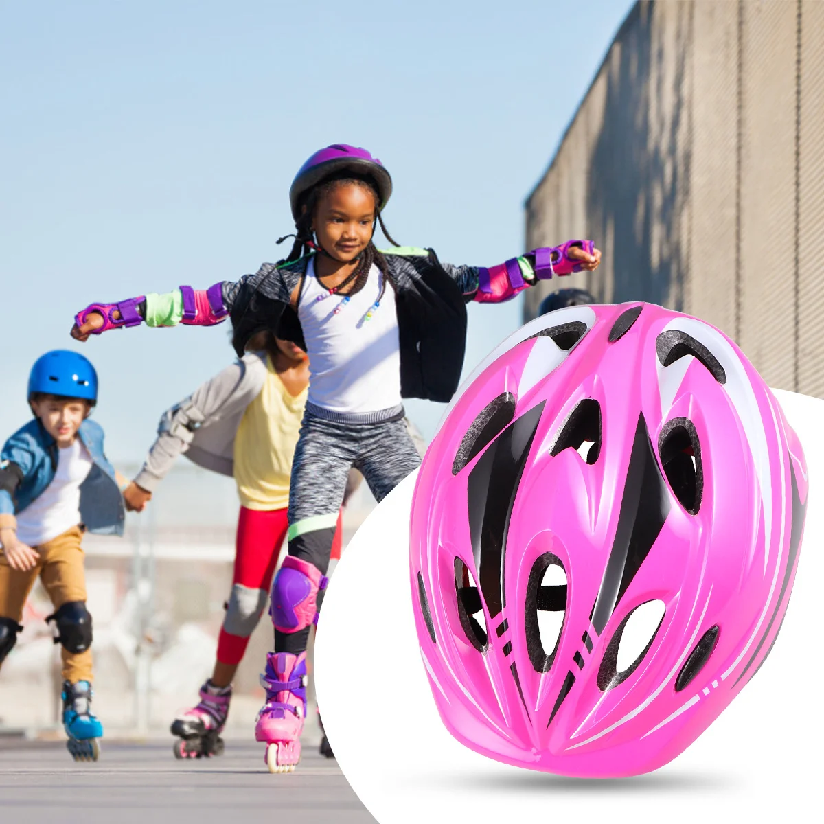 

1Set Protective Gear Skating Defense Supplies Durable Adjustable Straps for and Adults Perfect Skateboard Roller Skating