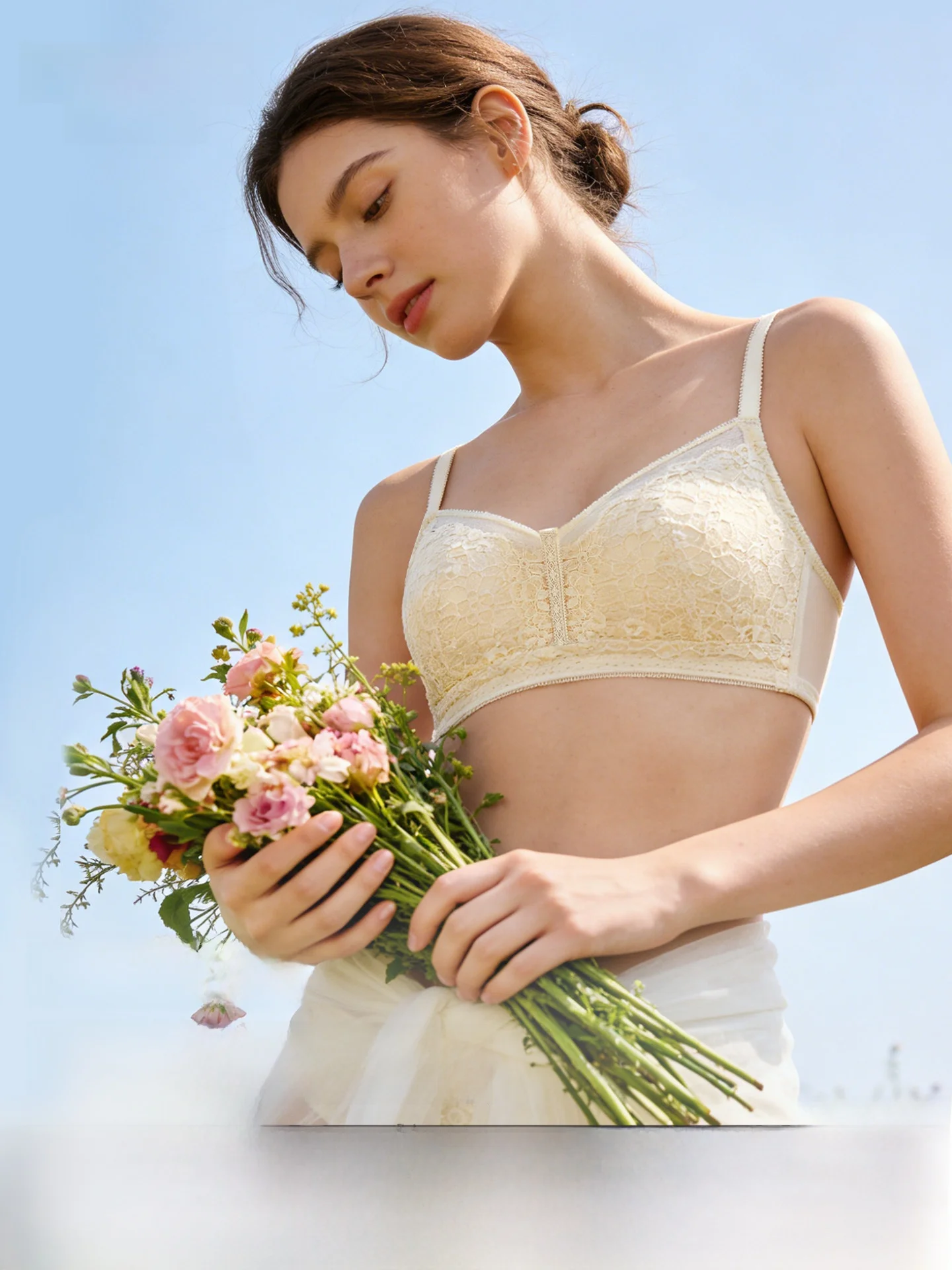 ワイヤレスローションカップブラジャー-バタフライダイアリー-レディース下着-薄い夏スタイル-フルカップ-天然ラテックス-たるみ防止-レースデザイン