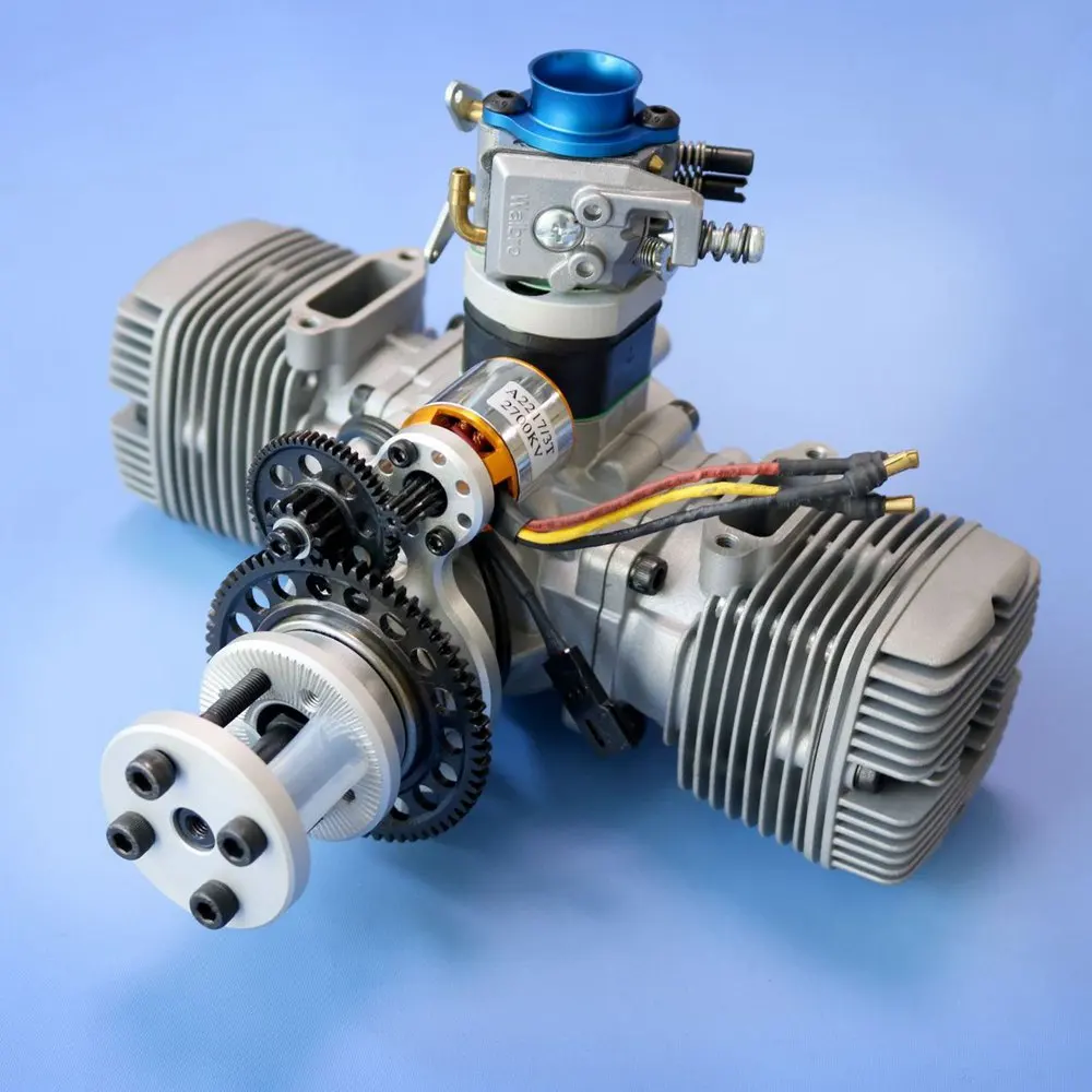 New Arrival NGH 70CC 2 Stroke 2 Cylinder Petrol Engine GTT70 with Electric Starter for RC Airplane