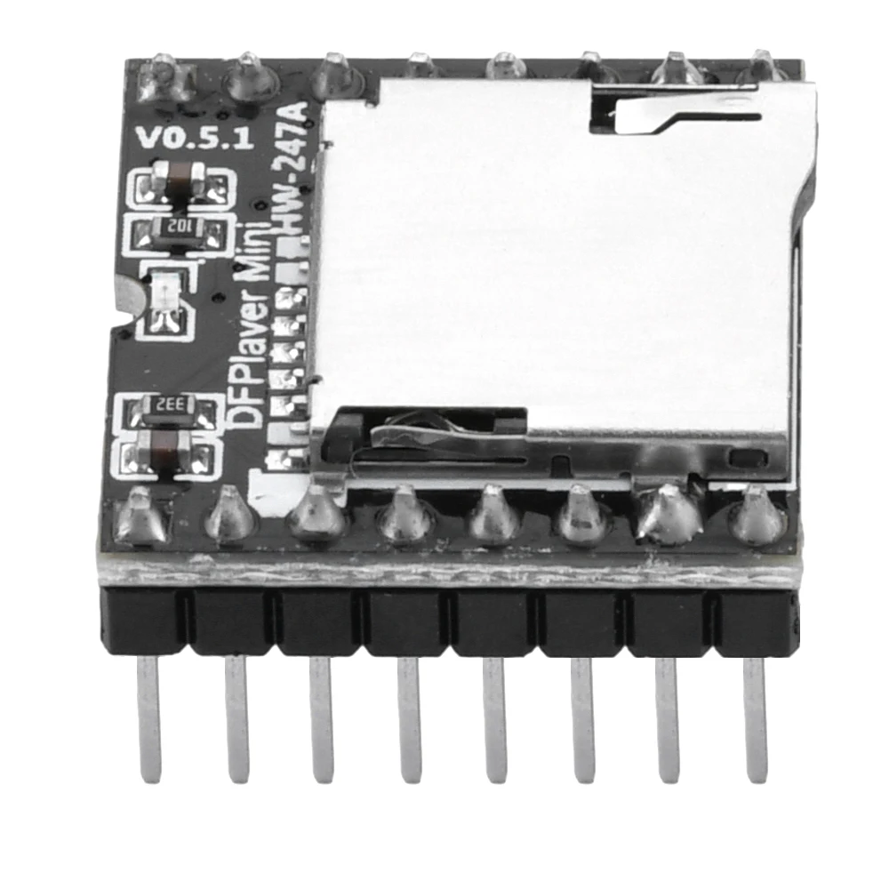 DFPlayer Mini TF MP3-Player-Modul für Micro-SD-Karte U-Disk IO/Serieller Port/AD MP3-Sprachdecoder-Board für Arduino – Detail 7
