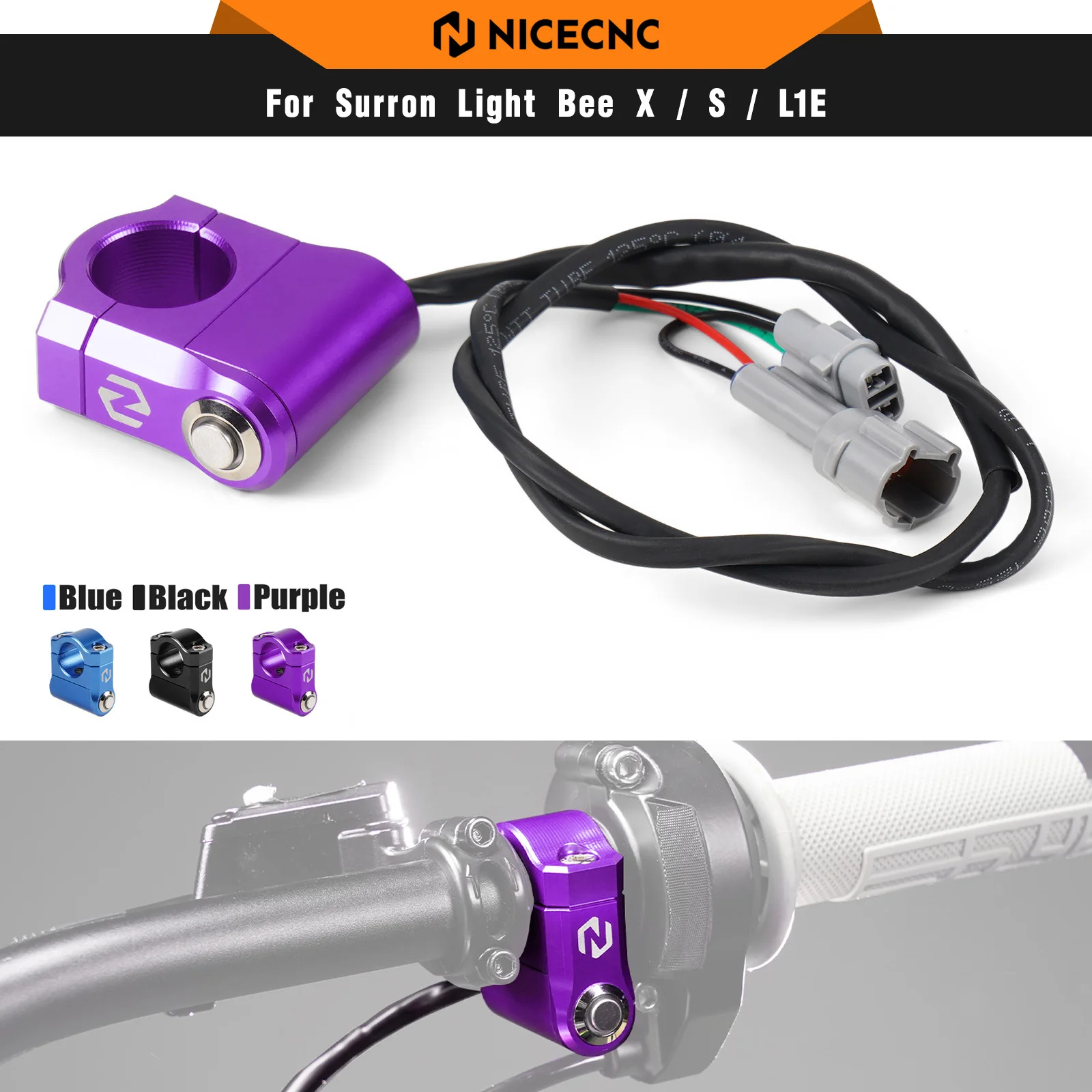

NICECNC For Surron light bee X Electric Dirt Bike Plug and Play Headlight Switch For SUR-RON Light Bee S L1E Segway X160 X260