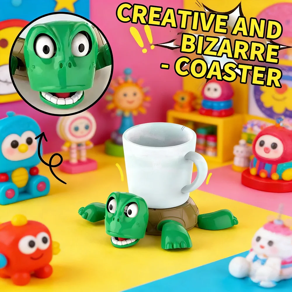 Popular funny turtle coaster, fun and stress relieving desktop decoration coaster, suitable for personal daily use