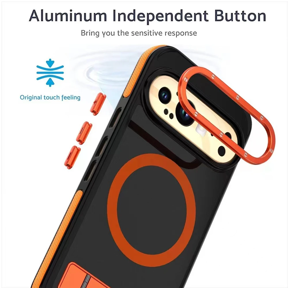 Magnetic Matte Phone Case For Google Pixel 9 Pro 9ProXL For Magsafe Wireless Charging Armor Protection Shockproof Cover