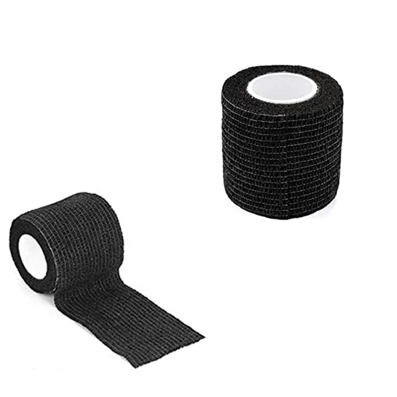 5/10/15/20 Black Tattoo Grip Bandage Cover Wraps Tapes Nonwoven Waterproof Self Adhesive Finger Protection Tattoo Accessories