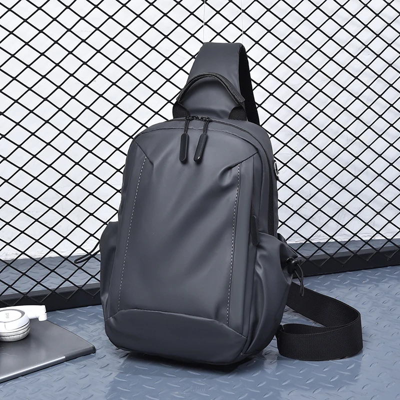 New multifunctional water-resistant chest bag, crossbody shoulder bag, casual sports backpack, men's crossbody bag
