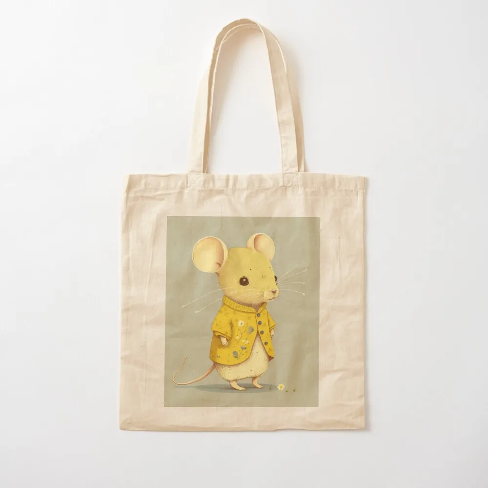 

Cute little Mouse in Raincoat Tote Bag tote woman men Canvas