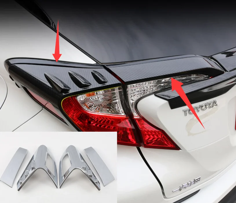 

2018 2019 2020 2021-2022 For Toyota CHR C-HR XA10 ABS Chrome Tail Light Surrounds Covers Trim Set