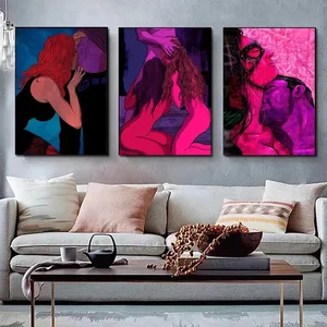 عارية مثير المرأة قماش اللوحة ، ملصق ، مطبوعات ، عشاق الفنادق ، الكبار ، الجنس ، ديكور المنزل ، الجدار ، غرفة النوم ، الصور أفضل 8 فتاة سوداء عارية مبيعا - رقم 4