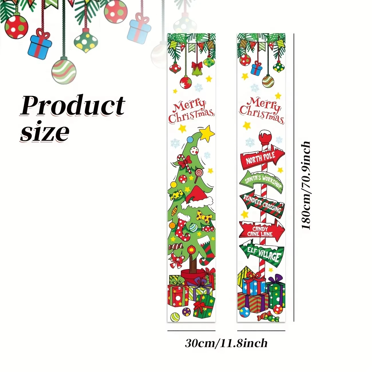 Whoville زينة عيد الميلاد علامة الشرفة عيد الميلاد- مرحبا بكم في زينة باب عيد الميلاد Whoville خلفية لافتة معلقة #5