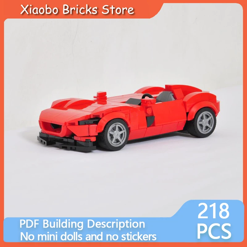 

City Car Speed Racing Model MOC Building Bricks SP-1 Sportscar Modular Technology Gifts Holiday Assemble Children Toys Suit