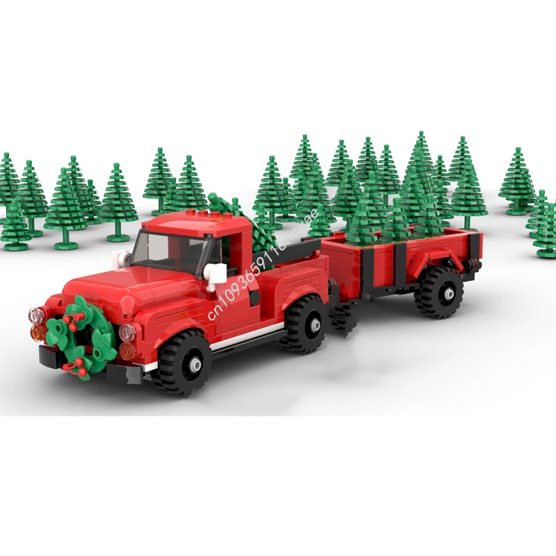 

416pcs MOC Pickup Christmas Style Building Blocks Space imagination up Christmas toy Gift Solve the problem up creativity