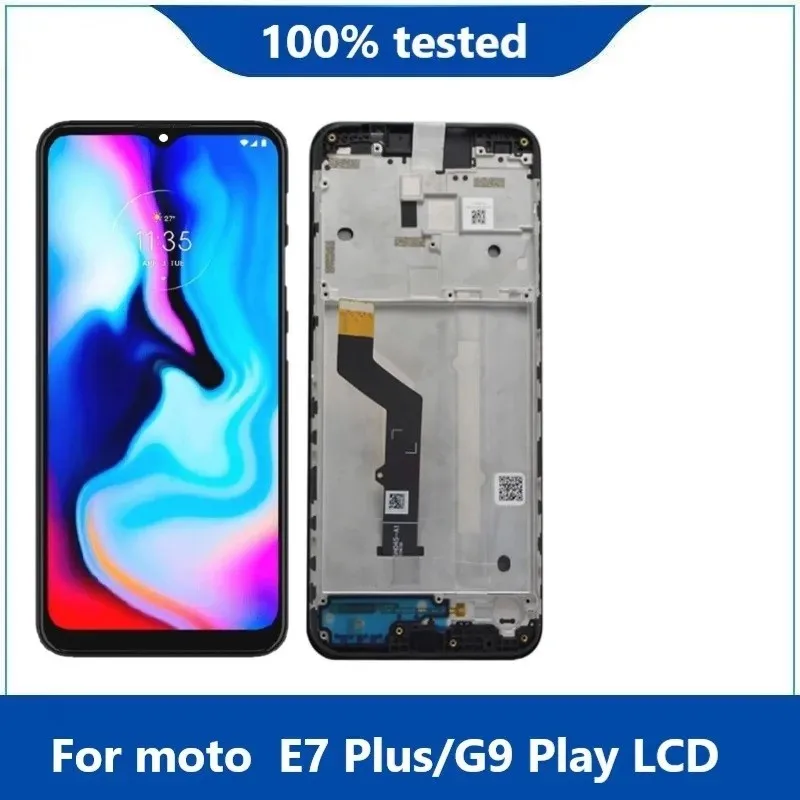 For Motolola MOTO E7 Plus Display XT2081-1 Display Touch Screen LCD Digiziter Assembly For Moto G9 Play XT2083-1 LCD