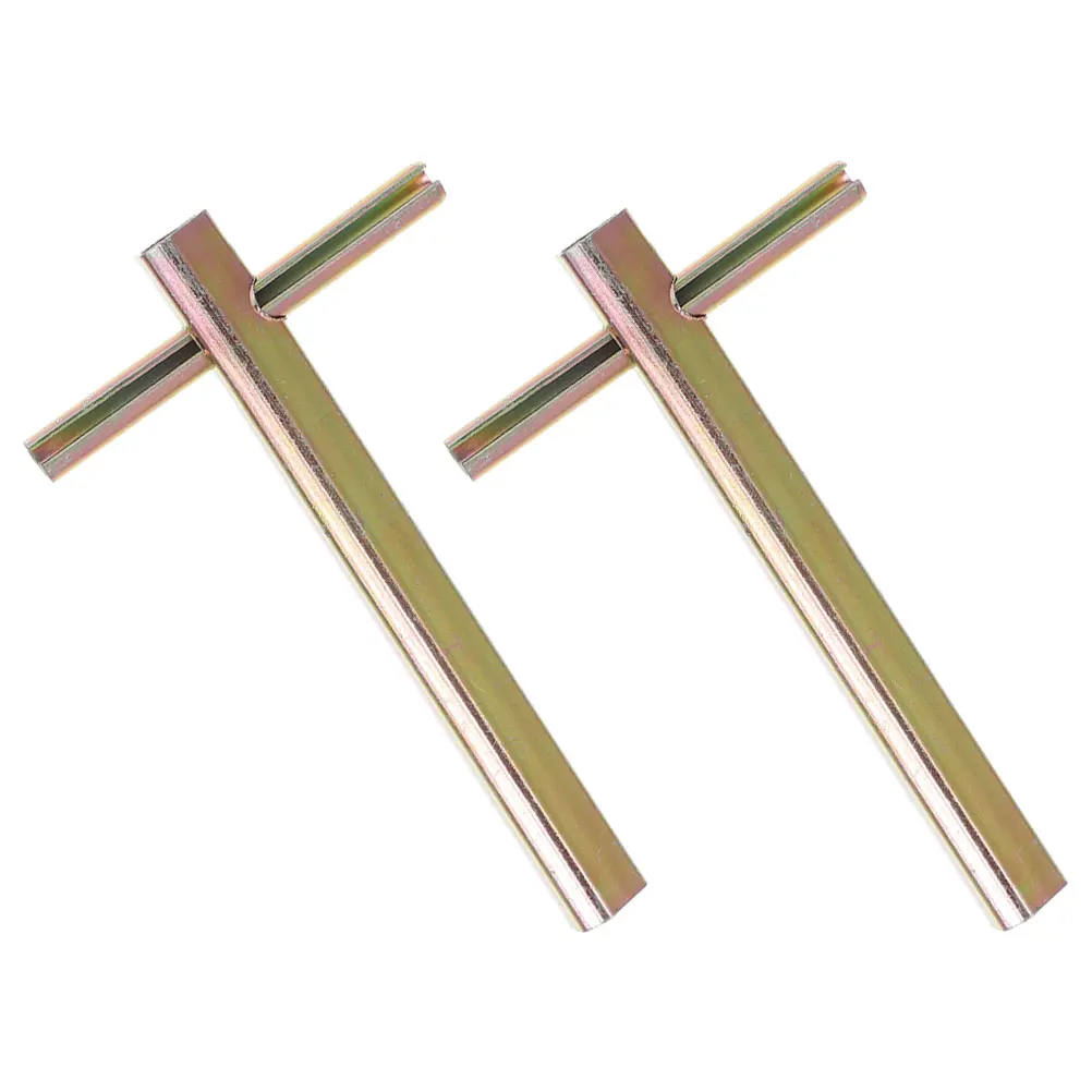 

2 Pcs Elevator Door Key Disabled Toilet Triangle Lock Keys Emergency Galvanized Iron
