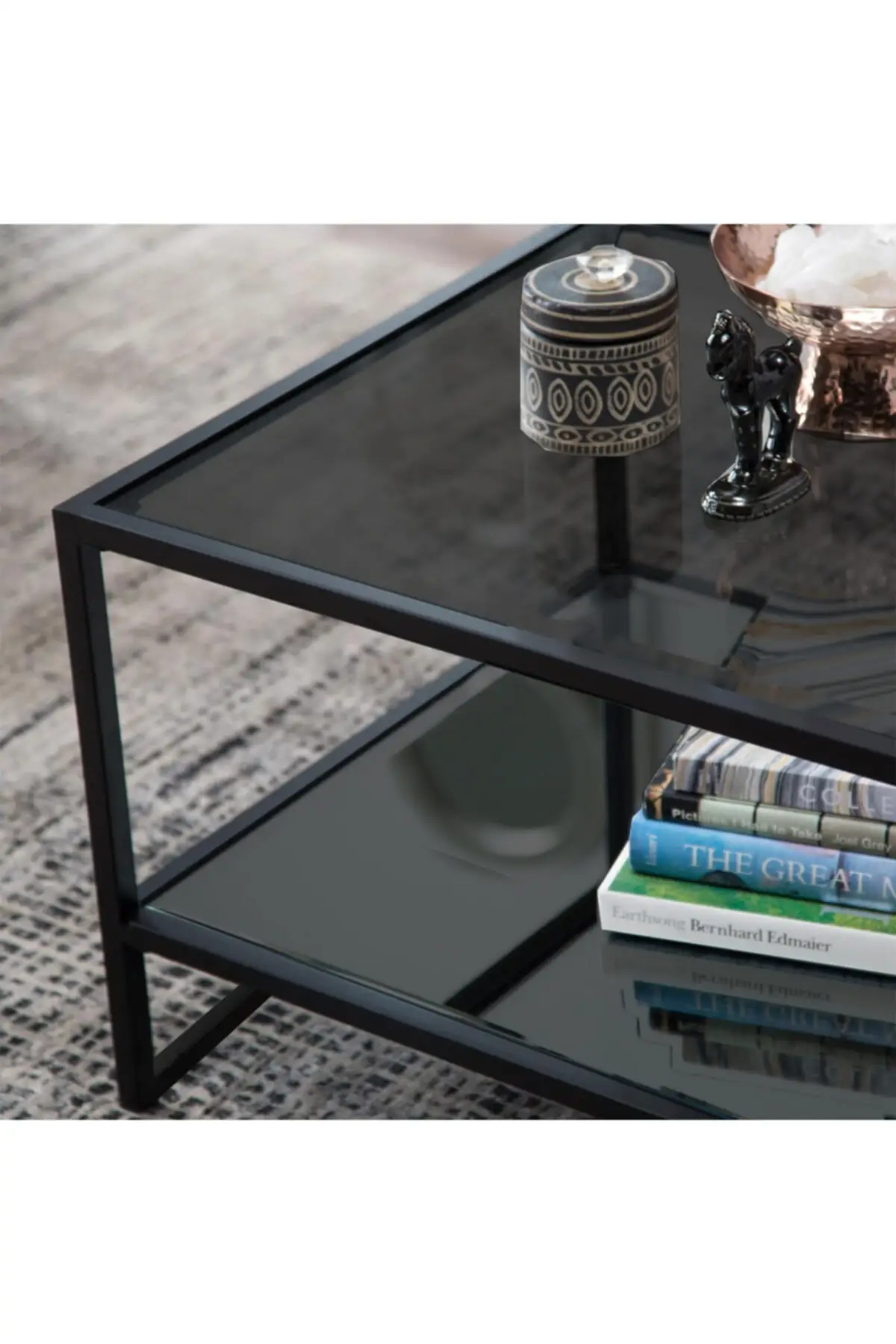 

DOLBOVI Smoked Medium Coffee Table Tempered Coffee Table