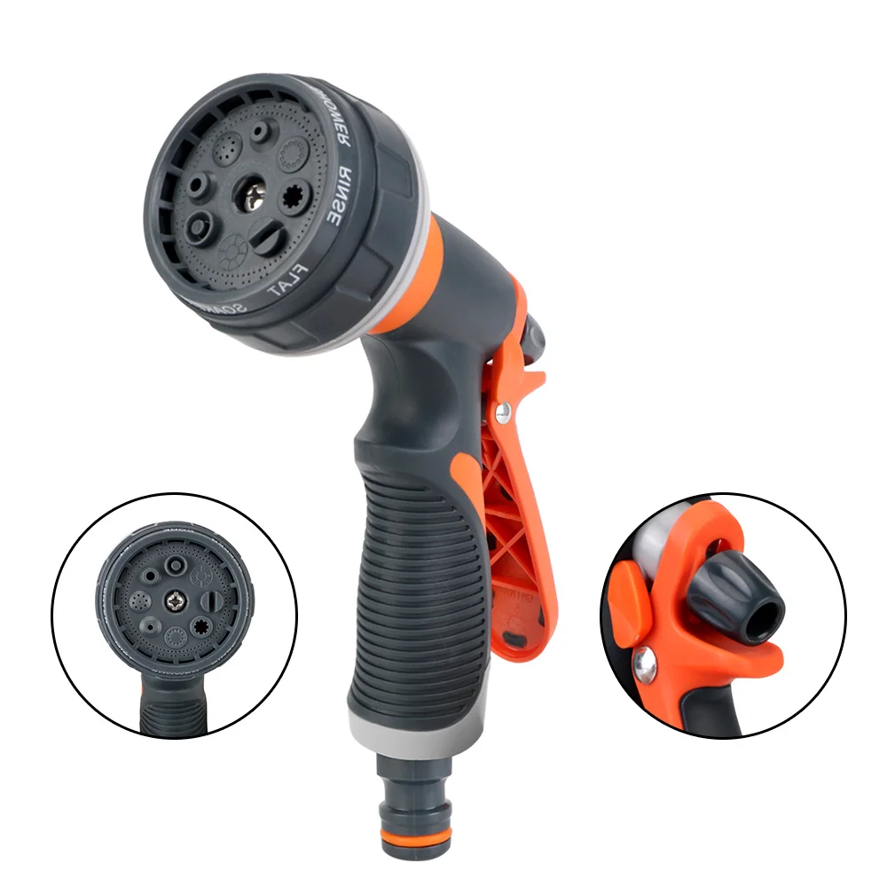 Hose Sprinkle Nozzle Garden Tools For Garden Washing Car High Pressure Water Gun 8 Spray Modes Lawn Spray Watering