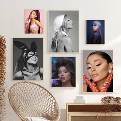 Music Art Poster Ariana Grande Poster Retro Print Poster Paper Waterproof High Quality Sticker Home Living Room Bar Wall Decor