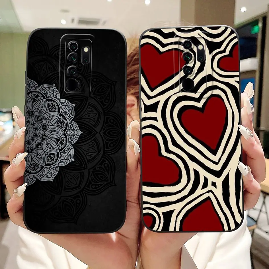 For Xiaomi Redmi Note 8 Pro Case Fashion Painted Shockproof Silicone Square Lens Protective Cover on Redmi Note 8 Pro Capa 6.53"