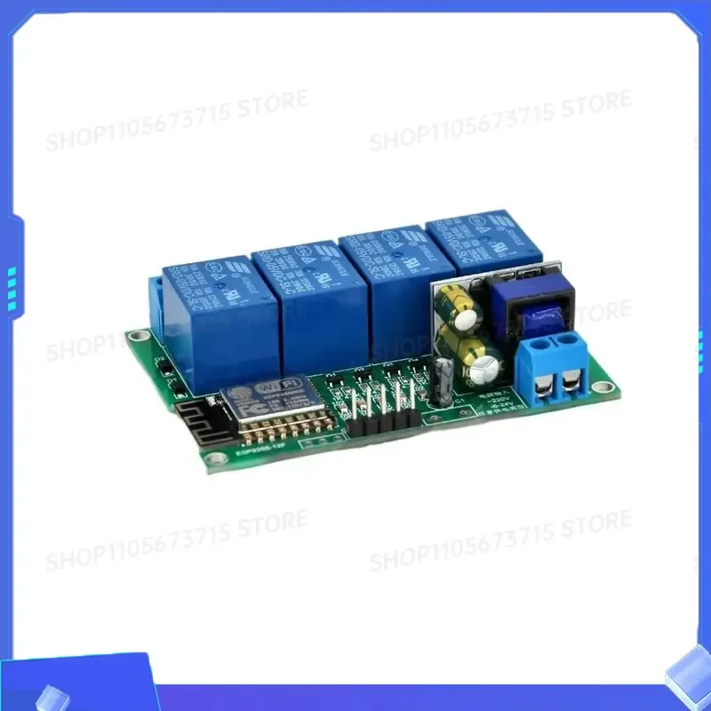 for ESP8266-12F 4 Way Secondary Development Relay Module WiFi 220V 12V Powered Remote Control Relay Support TCPServer