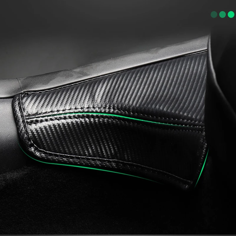 عتبة الباب مكافحة ركلة الجلود الباب الخلفي واقية غطاء مراتب مضاد للركلة حامي ملصقات ل تسلا نموذج Y 2020-2024