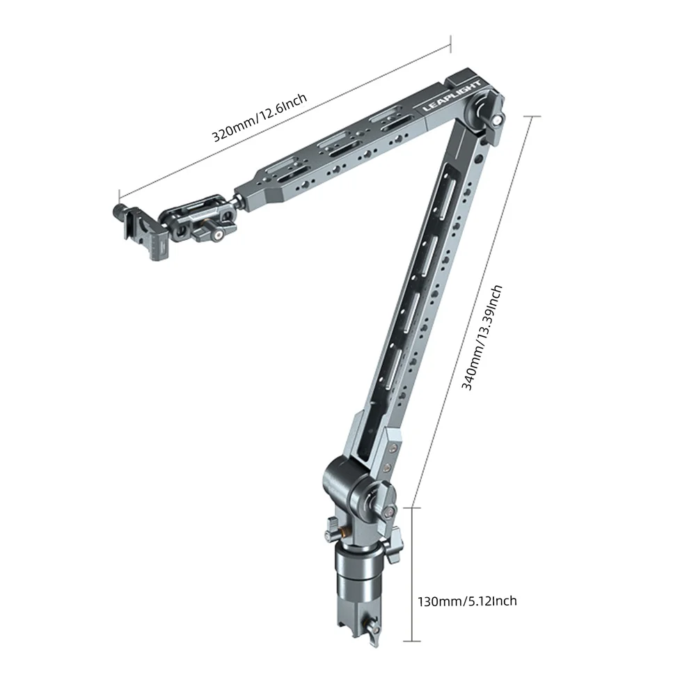 LEAPLIGHT Flexible Magic Arm W C-Clamp Overhead Camera Mount 360°Rotatable Cantilever Stand ArticulatingArm for Phone/iPad Stand