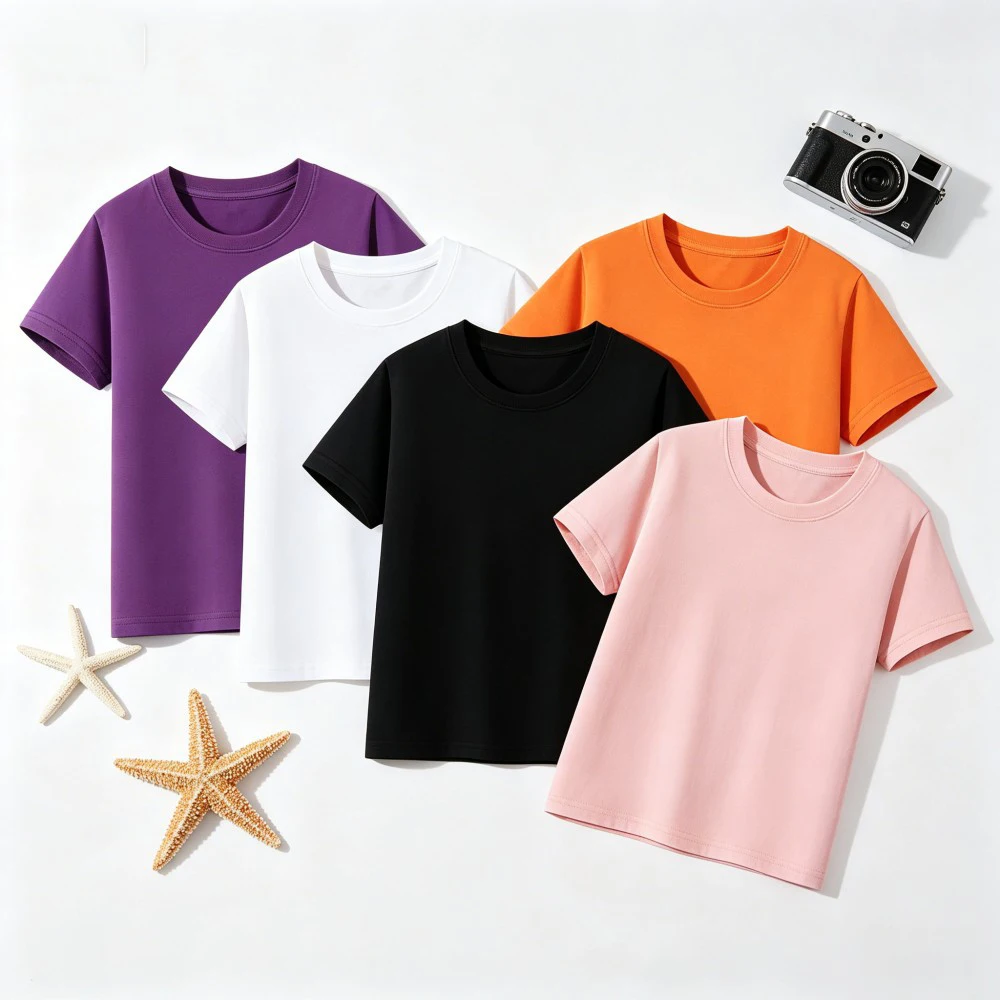 Kids Cotton Solid T Shirts 14 Colors available Boys Girls Short Sleeve Plain Tees Children's Summer Casual Tops for School